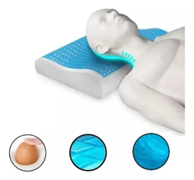 Almohada de Gel Ortopédica + Funda: Descanso y Comodidad para Tu Cuello