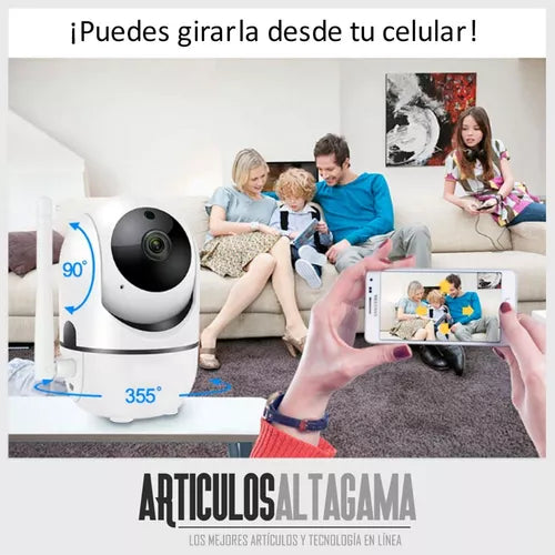 Cámara de Seguridad Inteligente con Audio Bidireccional y Control Remoto