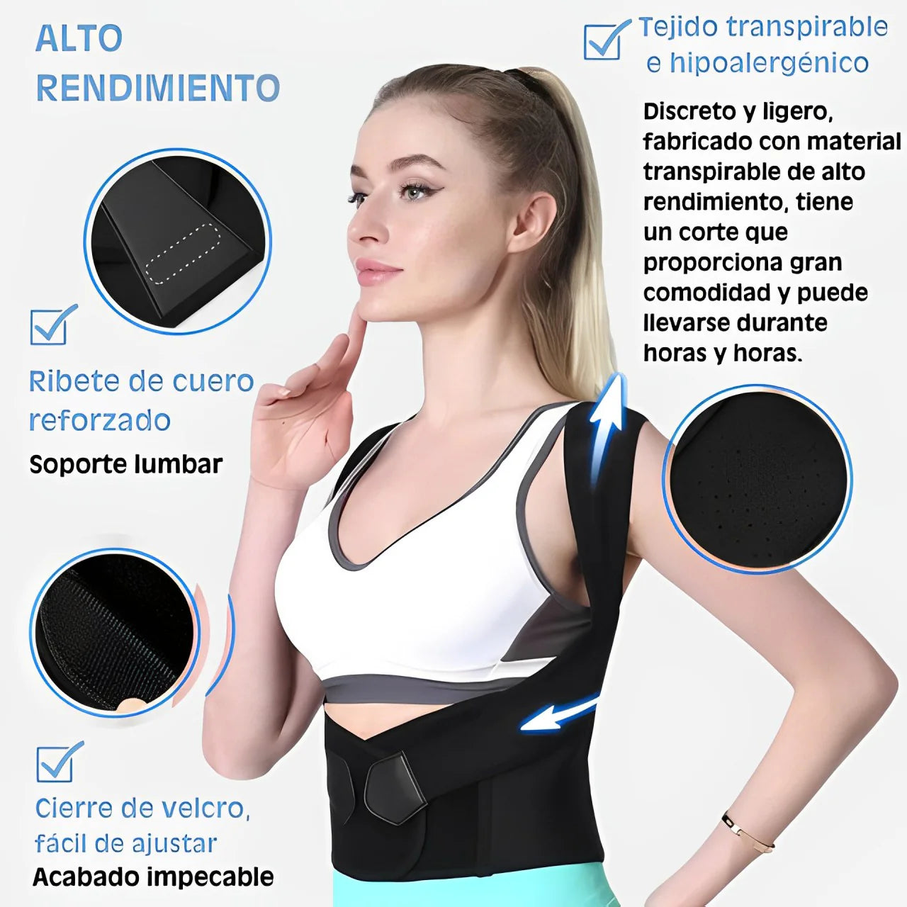 Corrector de Postura Ergonómico para Hombres y Mujeres