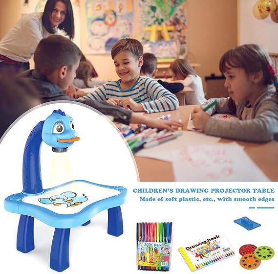 Escritorio de Aprendizaje para Niños: Diseño Azul Moderno