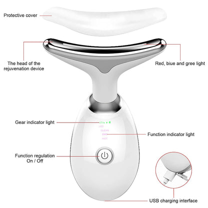 Masajeador Inteligente para Rostro y Cuello: Reafirma y Tonifica Tu Piel