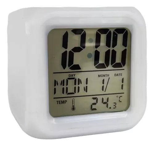 Reloj Electrónico de Cubo con Pantalla LCD